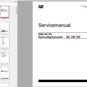 CAT Hydraulic Shovel 6060 AC FS RH340 340155 Service Manual BI648463 2012 SV 1