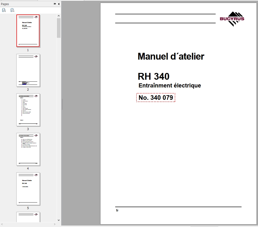 CAT Hydraulic Shovel 6060 FS RH340 340079 Service Manual BI648361 FR 1