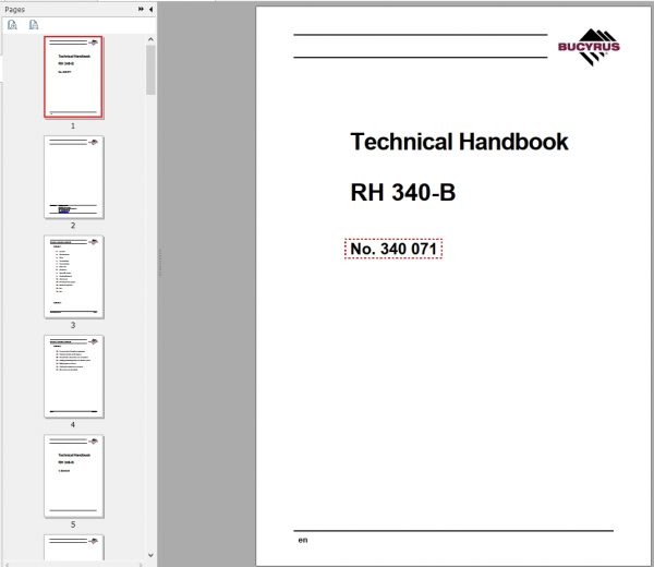 CAT Hydraulic Shovel 6060 FS RH340B 340071 Service Manual BI648137 1