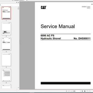CAT Hydraulic Shovel 6090 AC FS DHS90011 Service Manual BI015769 2014 1