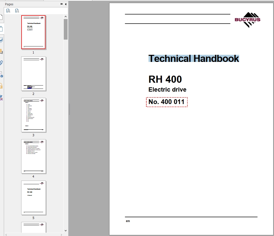 CAT Hydraulic Shovel 6090 FS RH400 400011 Service Manual BI648254 1