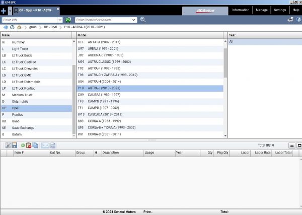 General GMIO Motors Asia Africa EPC 08.2021 Spare Parts Catalog 4
