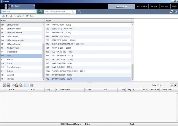 General GMIO Motors Asia Africa EPC 08.2021 Spare Parts Catalog 8