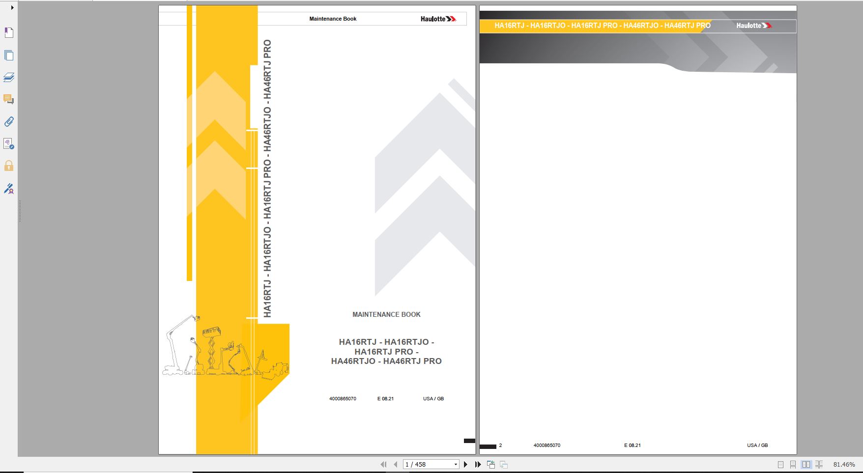 Haulotte Electric Articulating Booms HA16RTJ HA46RTJ HA16RTJO HA46RTJO HA16 1