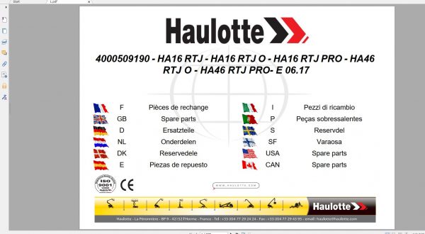 Haulotte Electric Articulating Booms HA16RTJ HA46RTJ HA16RTJO HA46RTJO HA16RT 1