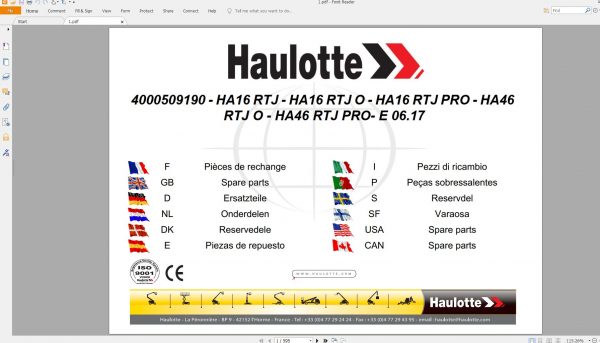 Haulotte Electric Articulating Booms HA16RTJ HA46RTJ HA16RTJO HA46RTJO HA16RTJP 1