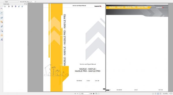 Haulotte Electric Articulating Booms HA20LE HA61LE HA20LE PRO HA61LE PRO Service and Repair Manual 1