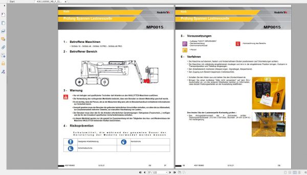 Haulotte Electric Articulating Booms SIGMA 16 SIGMA 46 SIGMA 16 PRO SIGMA 46 PRO Maintenance Man