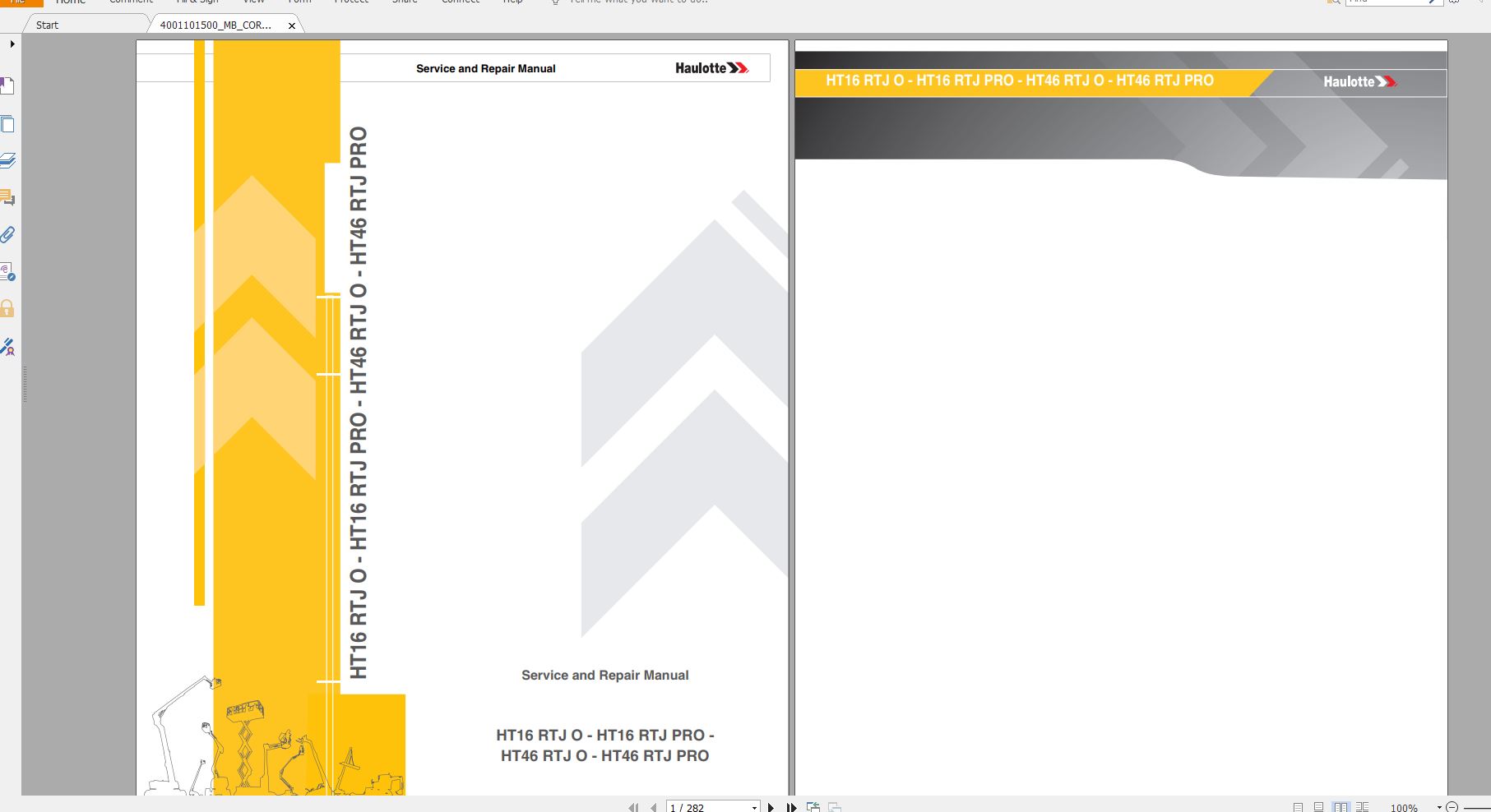 Haulotte Telescopic Booms HT16RTJ O HT46RTJ O HT16RTJ PRO HT46RTJ PRO HT46 RTJ 1