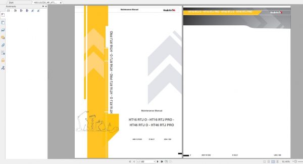 Haulotte Telescopic Booms HT16RTJ O HT46RTJ O HT16RTJ PRO HT46RTJ PRO Maintenance Manual 09.2021 E 1