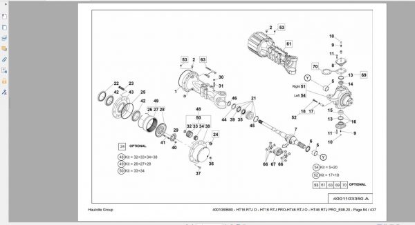 Haulotte Telescopic Booms HT16RTJ O HT46RTJ O HT16RTJ PRO HT46RTJ PRO Spare Parts Catalog 08.2020 EN D 1