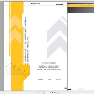 Haulotte Telescopic Booms HT23RTJ O HT67RTJ O HT23RTJ PRO HT67RTJ PRO Maintenance Book 10.2021 EN 1