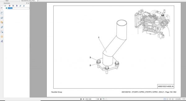 Haulotte Telescopic Booms HT23RTJ O HT67RTJ O HT23RTJ PRO HT67RTJ PRO Spare Parts Catalog 05.2021 EN