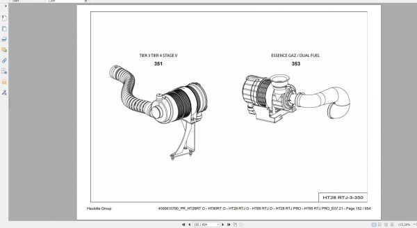 Haulotte Telescopic Booms HT26RT O HT80RT O HT28RTJ O HT85RTJ O HT28RTJ PRO HT85RTJ PRO H