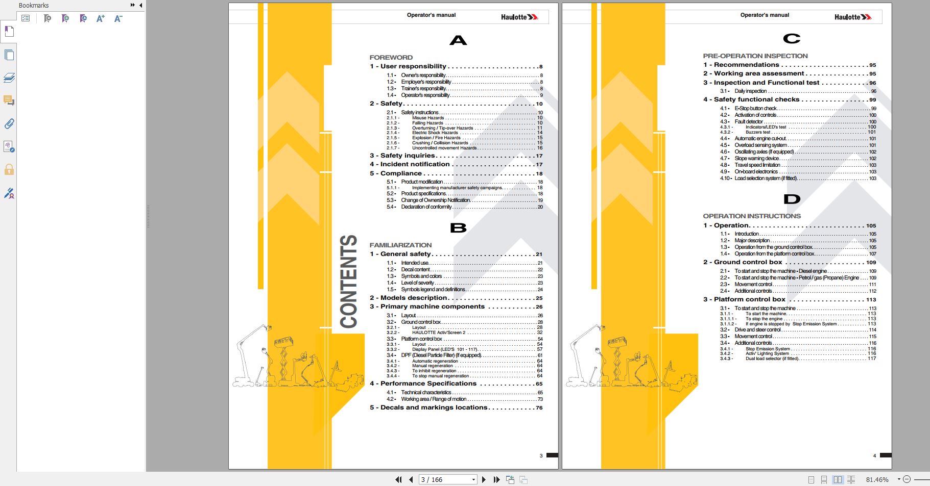 Haulotte Telescopic Booms HT26RT O HT80RT O HT28RTJ O HT85RTJ O HT28RTJ PRO HT85RTJ PRO Oper