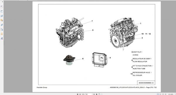 Haulotte Telescopic Booms HTL3010 HTL3510 HTL4010 Spare parts catalog 09.2021 EN FR 4000090190 2