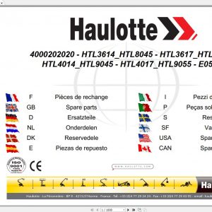 Haulotte Telescopic Booms HTL3614 HTL8045 HTL3617 HTL8055 HTL4014 HTL9045 HTL401