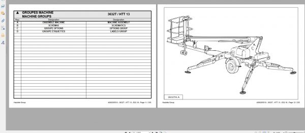 Haulotte Telescopic Booms HTT13 3632T Spare parts catalog 03.2018 EN FR 4000205510 2