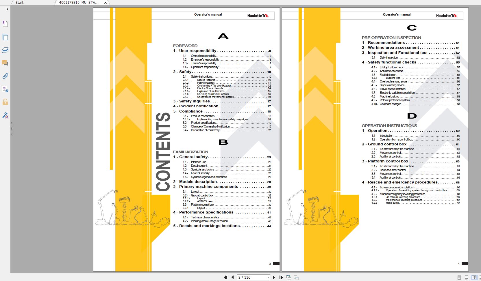 Haulotte Vertical Masts STAR 10 AE STAR 26J AE Operator Manual 09.2021 EN 2