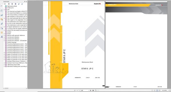 Haulotte Vertical Masts STAR 6 JP C Maintenance Book 05.2021 EN 1