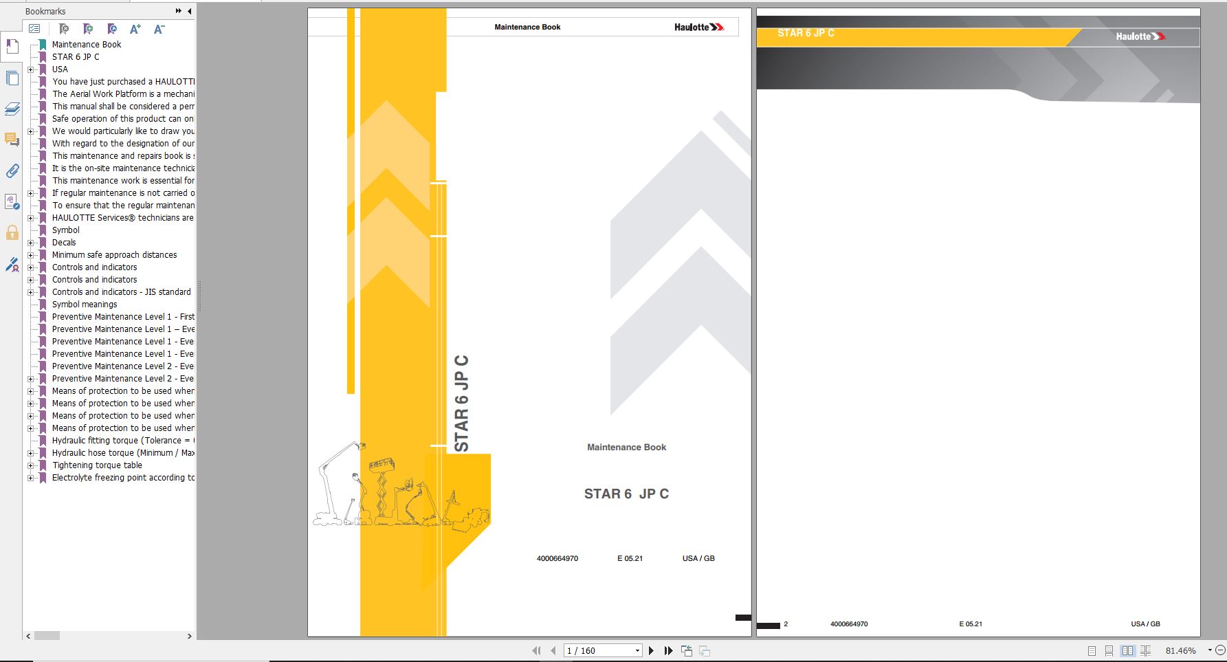 Haulotte Vertical Masts STAR 6 JP C Maintenance Book 05.2021 EN 1