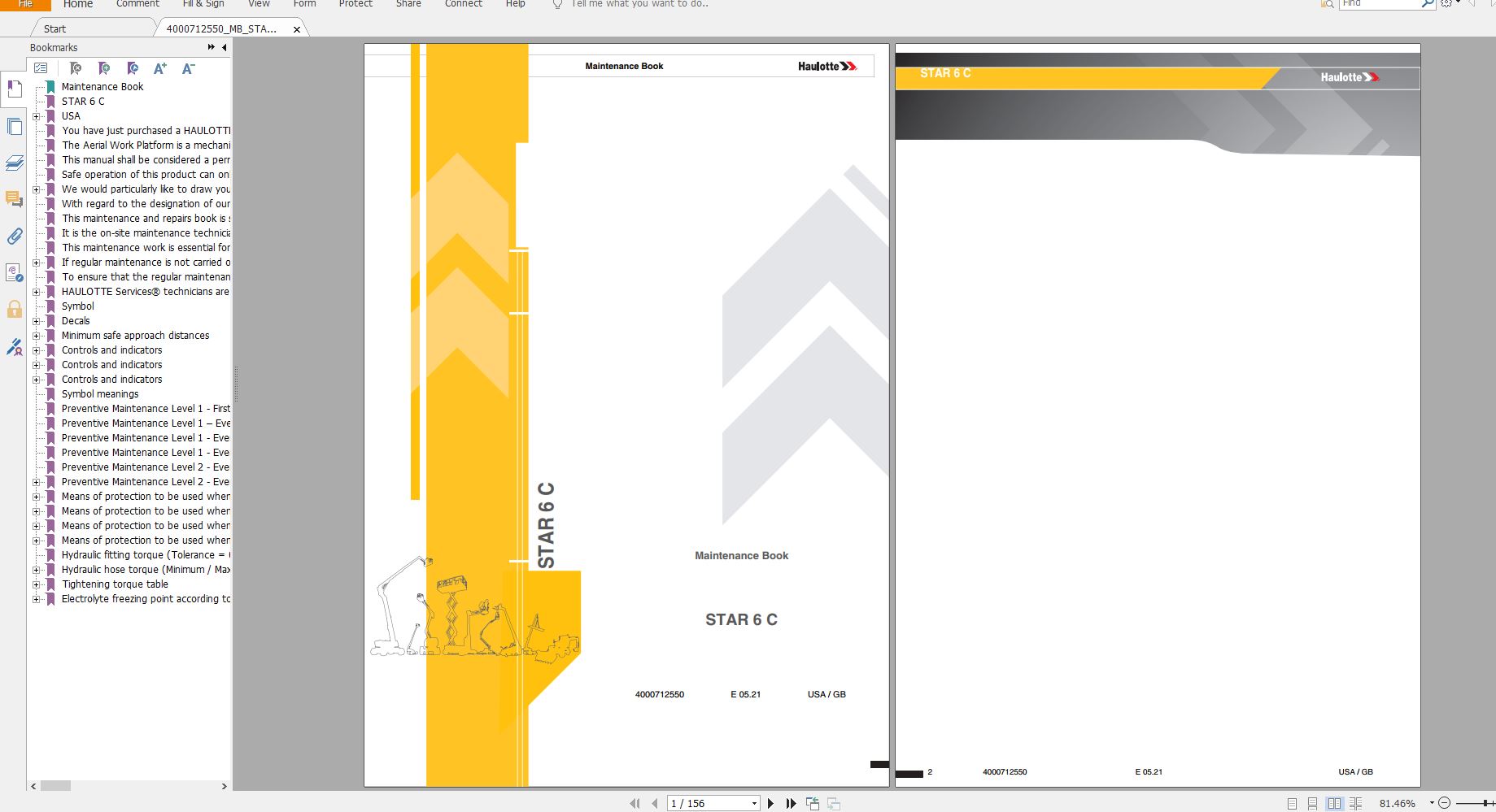 Haulotte Vertical Masts STAR 6C Maintenance Book 05.2021 EN 1