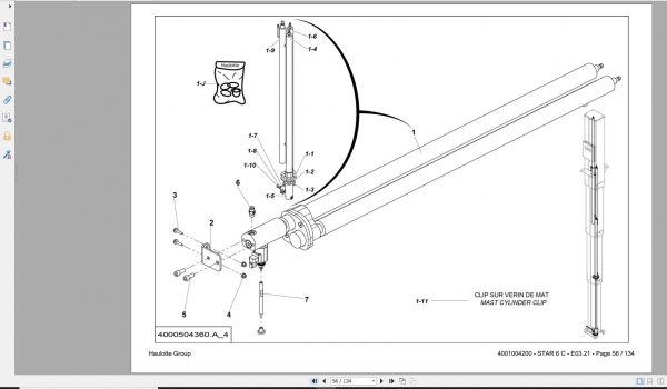 Haulotte Vertical Masts STAR 6C Spare Parts Catalog 03.2021 EN DE 2