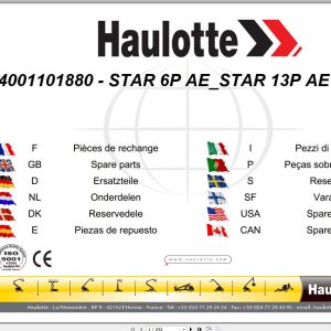 Haulotte Vertical Masts STAR 6P AE STAR 13P AE Spare Parts Catalog 04.2021 EN DE 1