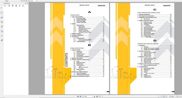 Haulotte Vertical Masts STAR 8S AC STAR 20 AC Operator Manual 01.2019 EN 2