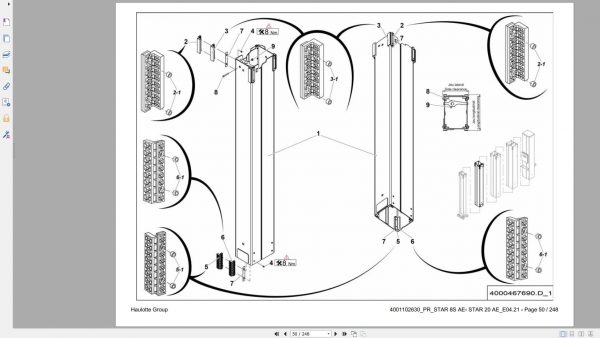 Haulotte Vertical Masts STAR 8S AE STAR 20 AE Spare Parts Catalog 04.2021 EN DE 2