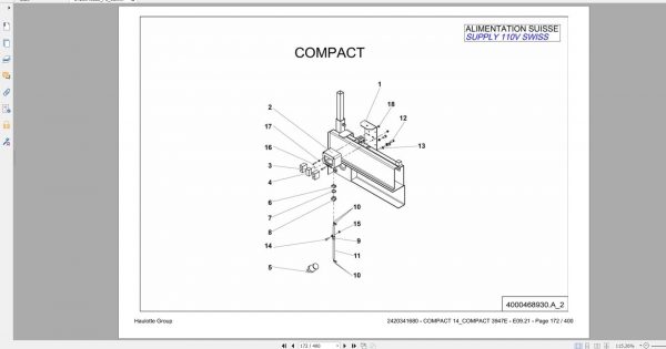 Haulotte Wheeled Scissor Lift COMPACT 14 COMPACT 3947E Spare Parts Catalog 09.2021 EN DE 2