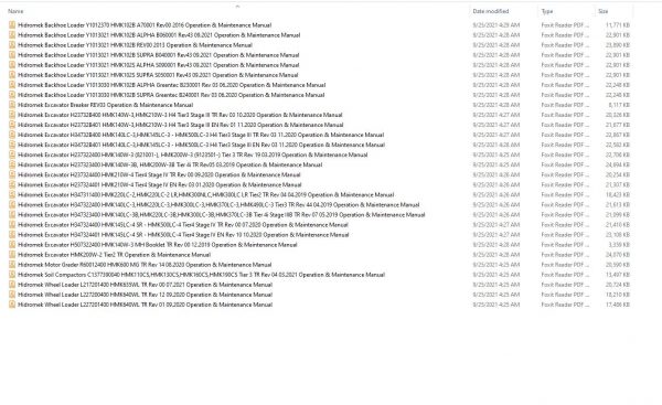 Hidromek Machinery 2021 PDF Operation and Maintenance Manual 1