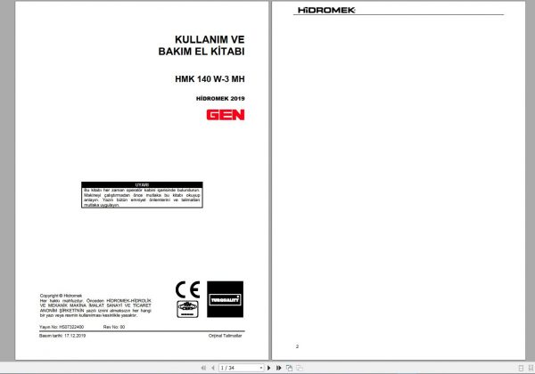 Hidromek Machinery 2021 PDF Operation and Maintenance Manual 6