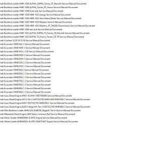 Hidromek Machinery 2021 PDF Service Manual Document 1