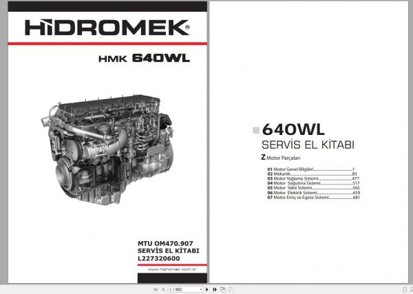 Hidromek Machinery 2021 PDF Service Manual Document 10 1