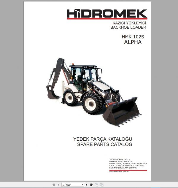 Hidromek Machinery 2021 PDF Spare Parts Catalogs 3