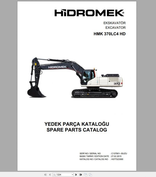 Hidromek Machinery 2021 PDF Spare Parts Catalogs 9
