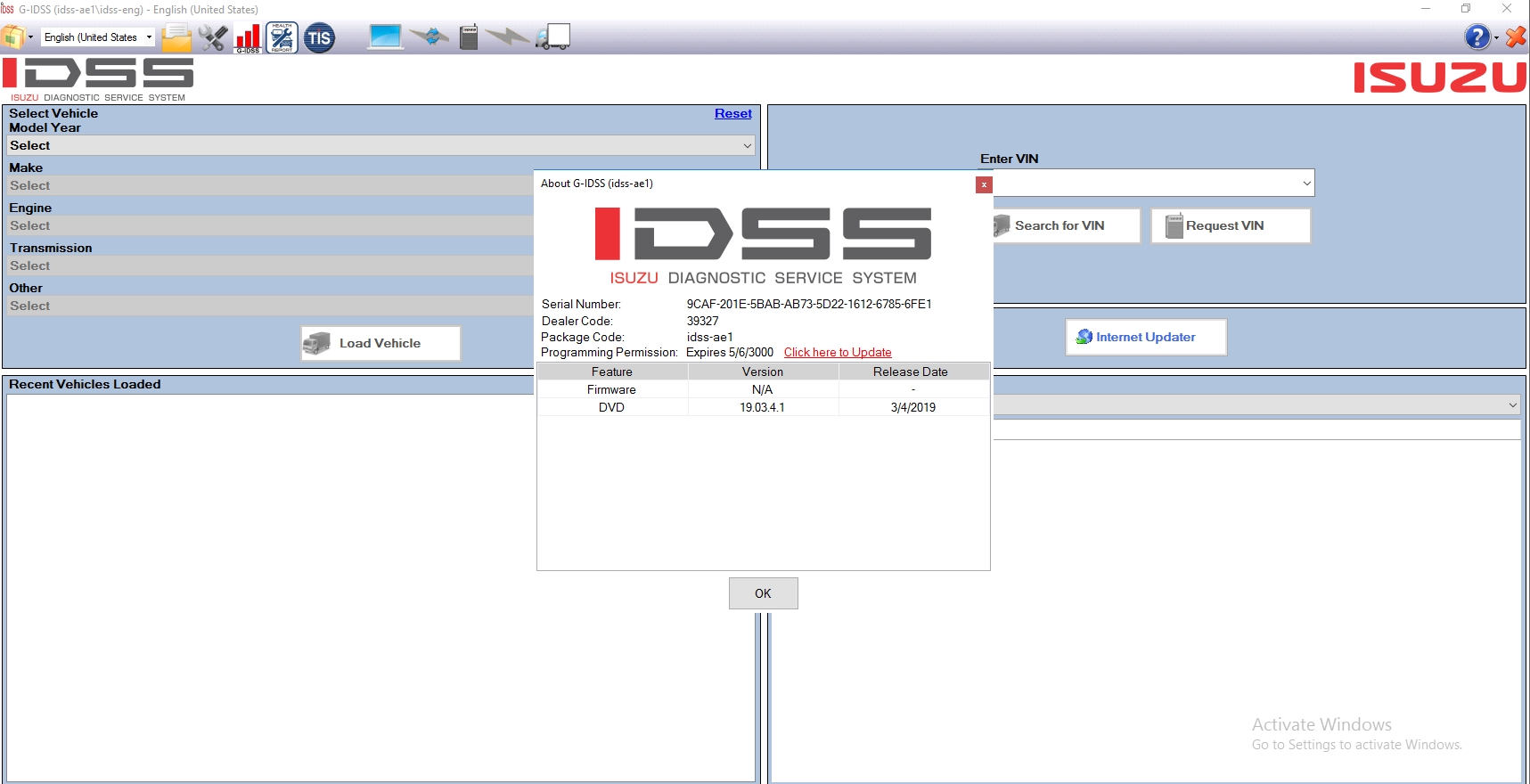 Isuzu G IDSS Diagnostic Service System 03.2021 Release Full Diagnostic Software 5