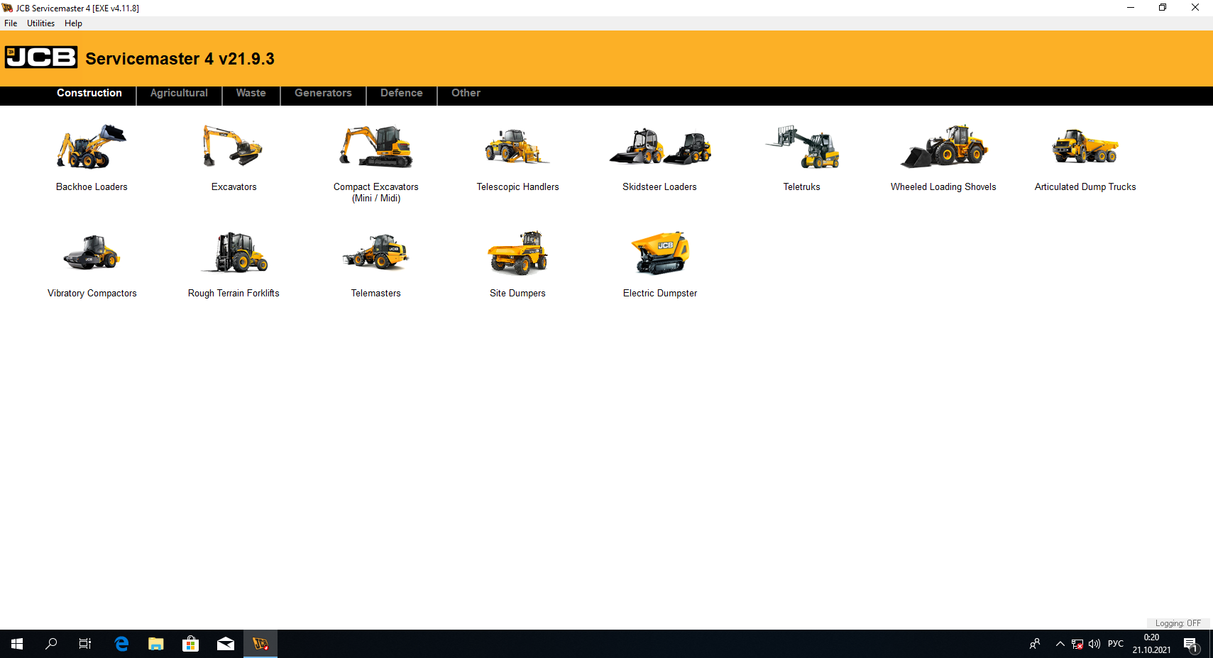 JCB ServiceMaster 4 v21.9.3 10.2021 Diagnostic Software DVD 0
