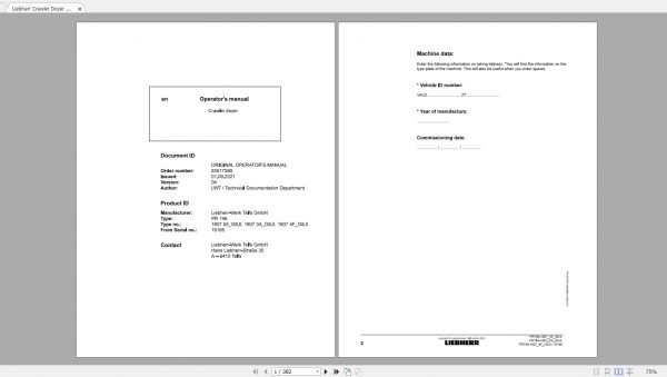 Liebherr Heavy Equipment 78.27GB Full Models Updated 10.2021 Operators Manuals DVD PDF 1