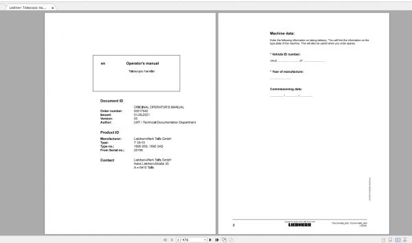 Liebherr Heavy Equipment 78.27GB Full Models Updated 10.2021 Operators Manuals DVD PDF 2