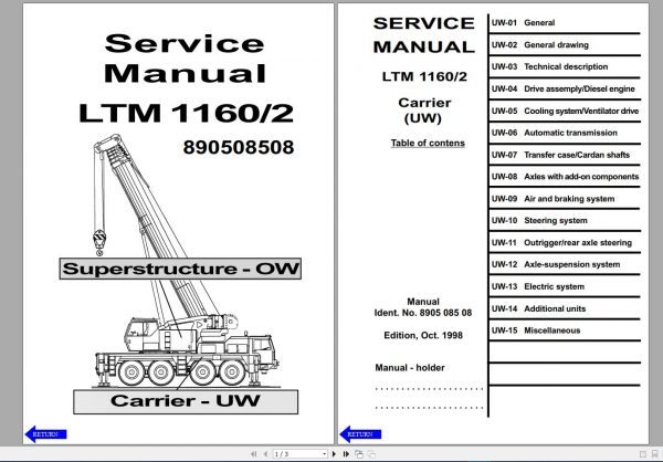 Liebherr LTM 1160 2 Service Manual English 2