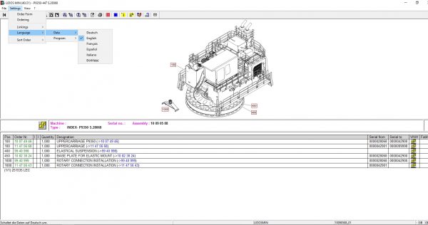 Liebherr Lidos Offline EN Mining Truck Excavator 10.2021 EPC Parts Catalog Service Documentation DVD 5