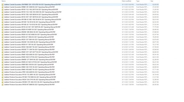 Liebherr Mining Excavator 13.08GB PDF Updated 04.2021 Operating Manual DVD 2