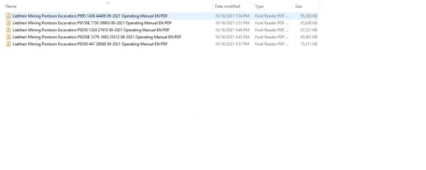 Liebherr Mining Excavator 15.07GB PDF Updated 10.2021 Operating Manual DVD 2