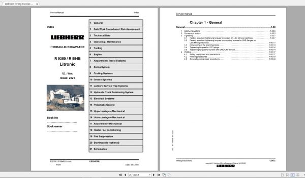 Liebherr Mining Excavators 76.3Gb PDF Updated 10.2021 Service Manuals DVD 2
