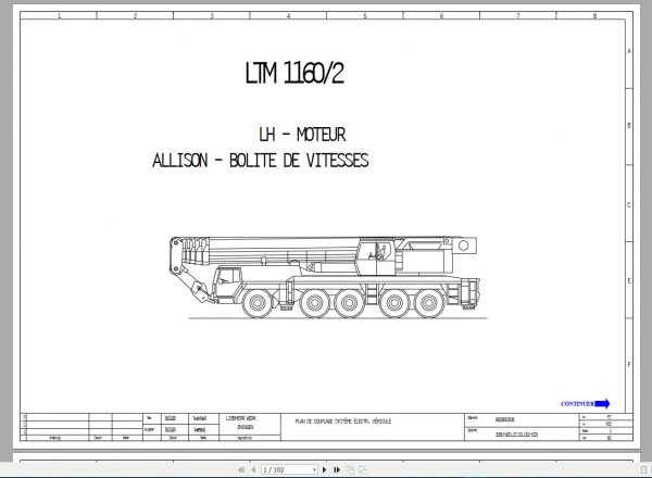 Liehberr Mobile Crane LTM 1160 2 Electrical Hydraulic Schematic Diagram 5