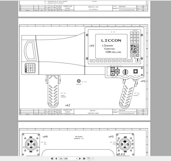 Liehberr Mobile Crane LTM 1250 6.1 Operating Instruction Spares Parts Catalog Schematic Diagram 10
