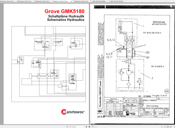 Manitowoc Grove Cranes GMK 5180 Shop Manuals 5
