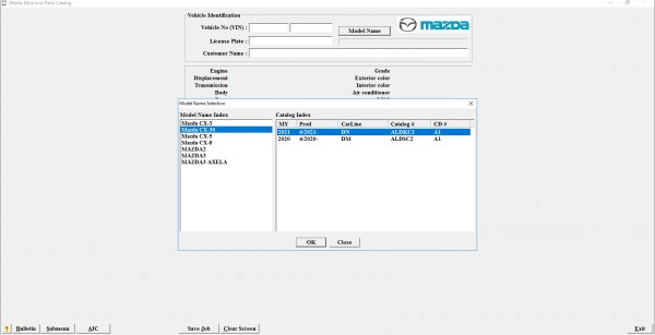 Mazda China EPC 10.2021 Spare Parts Catalog DVD 2